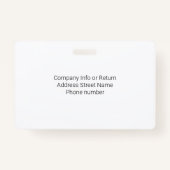 Emotional Support Animal ID One Photo Option Badge (Achterkant)