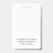 Emotional Support Animal ID One Photo Option Badge (Achterkant)