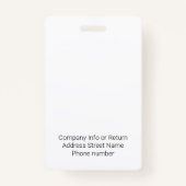 Emotional Support Animal ID One Photo Option Badge (Achterkant)