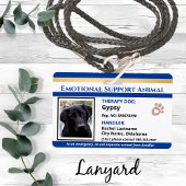 Emotional Support Animal ID One Photo Option Badge