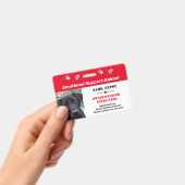 Emotional Support Animal ID One Photo Option Badge (Handheld)