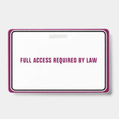 Emotional Support Animal ID Therapy Photo Custom Badge (Achterkant)