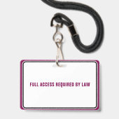 Emotional Support Animal ID Therapy Photo Custom Badge (Achterkant met lanyard)