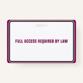 Emotional Support Animal ID Therapy Photo Custom Badge (Achterkant)