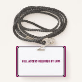 Emotional Support Animal ID Therapy Photo Custom Badge (Achterkant met draagriem)