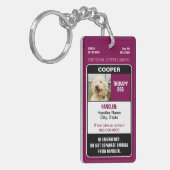 Emotional Support Animal ID Therapy Photo Custom Sleutelhanger (Voorkant Links)