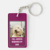 Emotional Support Animal ID Therapy Photo Custom Sleutelhanger (achterkant)
