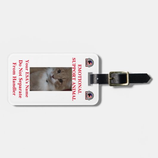 Emotional Support Animal Identification Luggable T Bagagelabel (Voorkant horizontaal)