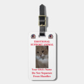 Emotional Support Animal Identification Luggable T Bagagelabel (Voorkant verticaal)