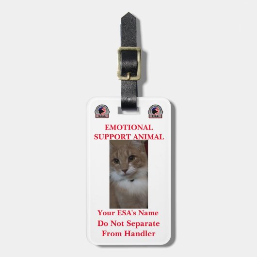 Emotional Support Animal Identification Luggable T Bagagelabel (Voorkant verticaal)