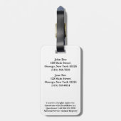 Emotional Support Animal Identification Luggable T Bagagelabel (Achterkant verticaal)