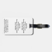 Emotional Support Animal Identification Luggable T Bagagelabel (Achterkant horizontaal)