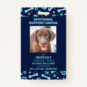 Emotional Support Animal Service Pet Dog Foto ID Badge (Voorkant)