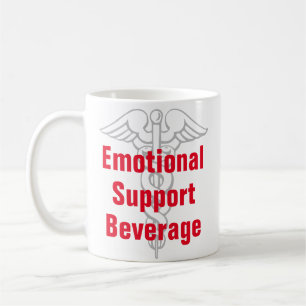 Emotional Support Beverage Funny Coffee Mok