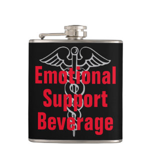 Emotional Support Beverage - Funny liquor kolf Heupfles