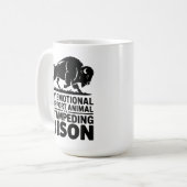 Emotional Support Bison Neurodivergent Humor Koffiemok (Voorkant links)