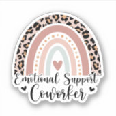 Emotional Support Cowerker, Funny Coworkers Friend Sticker (Voorkant)
