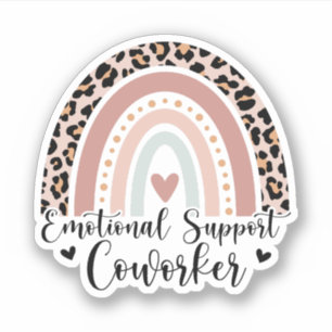 Emotional Support Cowerker, Funny Coworkers Friend Sticker