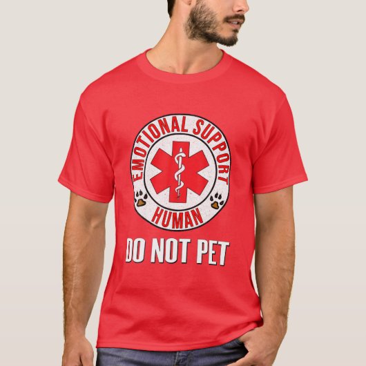 Emotional Support Human Do not Pet - Service Dog L T-shirt (Voorkant)