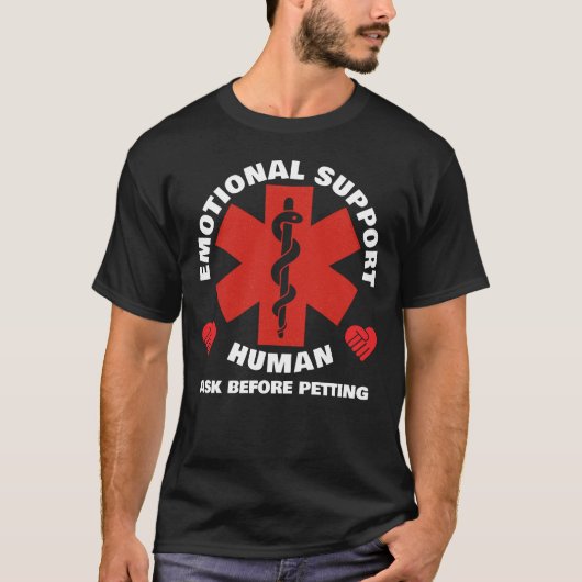 Emotional Support Human - front T-shirt (Voorkant)