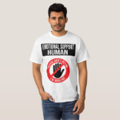 Emotional Support Human Halloween Costume Do Not P T-shirt (Voorkant volledig)