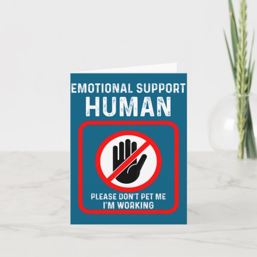 Emotional Support Human Halloween Costume Hallowee Kaart (Voorkant)