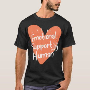 Emotional Support Human Service Dog Funny Animal S T-shirt