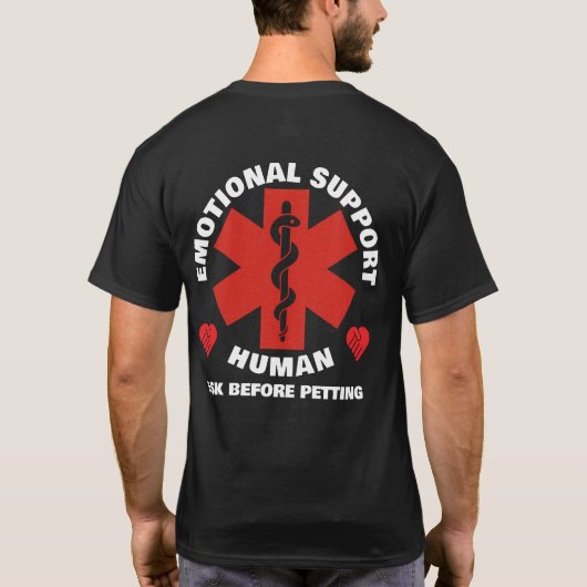 Emotional Support Human T-shirt (Achterkant)