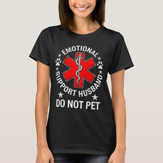 Emotional Support Husband Do Not Awareness Support T-shirt (Voorkant)