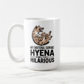 Emotional Support Hyena Funny Mental Health Meme Koffiemok (Links)