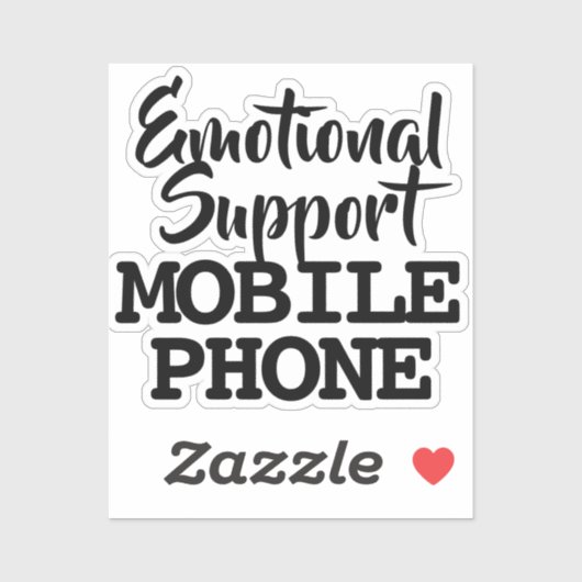 Emotional Support Mobile Phone Sticker (Vel)