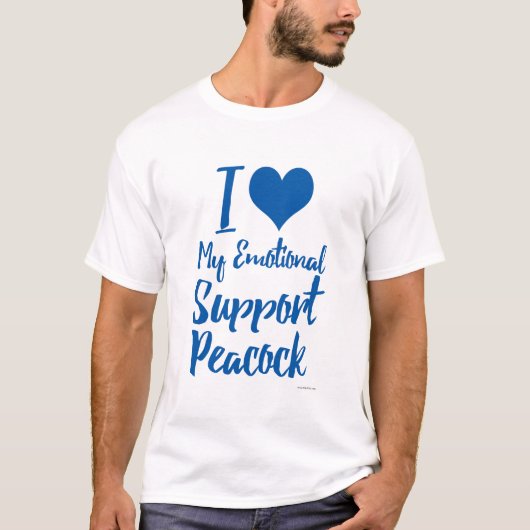 Emotional Support Peacock T-shirt (Voorkant)
