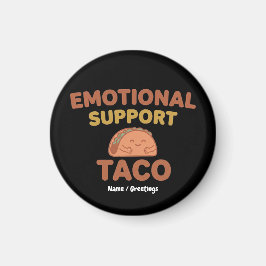 Emotional Support Taco Funny Retro Kawaii Comfort  Magneet
