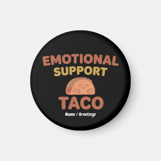 Emotional Support Taco Funny Retro Kawaii Comfort  Magneet (Voorkant)