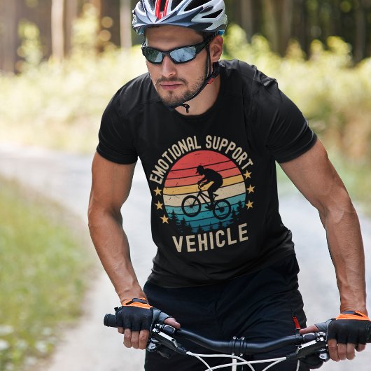 Emotional Support Vehicle - Funny Cycling  T-shirt