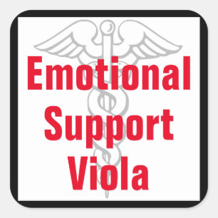 Emotional Support Viola - Funny Sticker