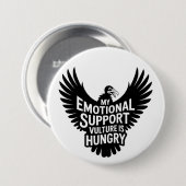 Emotional Support Vulture Funny Mental Health Meme Ronde Button 7,6 Cm (Voorkant /achterkant)