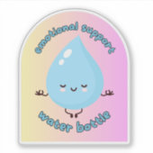Emotional Support Water Bottle Sticker (Voorkant)