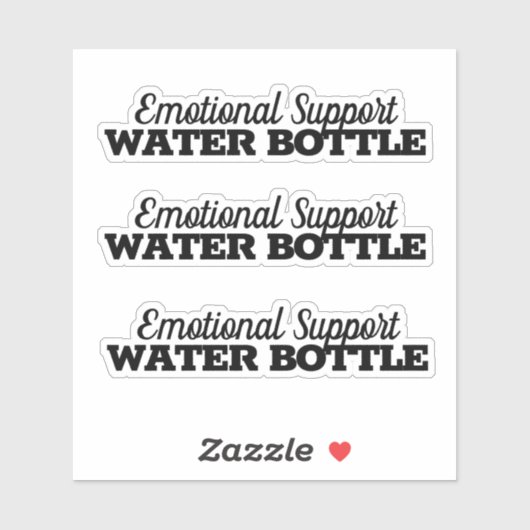 Emotional Support Water Bottle Sticker (Vel)