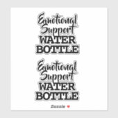 Emotional Support Water Bottle Sticker (Vel)