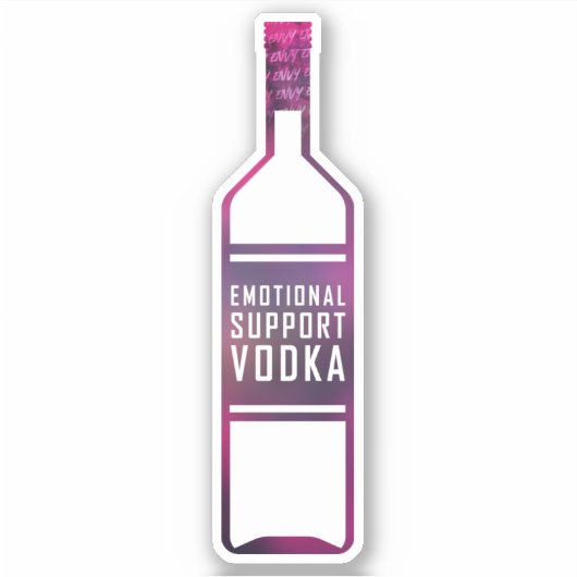 "Emotional Support wodka" sticker (Voorkant)