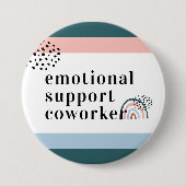 Emotional Support | Work Bestie Coworker Gift Ronde Button 7,6 Cm (Voorkant)