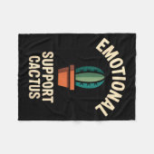 Emotional Suprt Cactus Funny Succulent Humor Outfi Fleece Deken (Voorkant (Horizontaal))