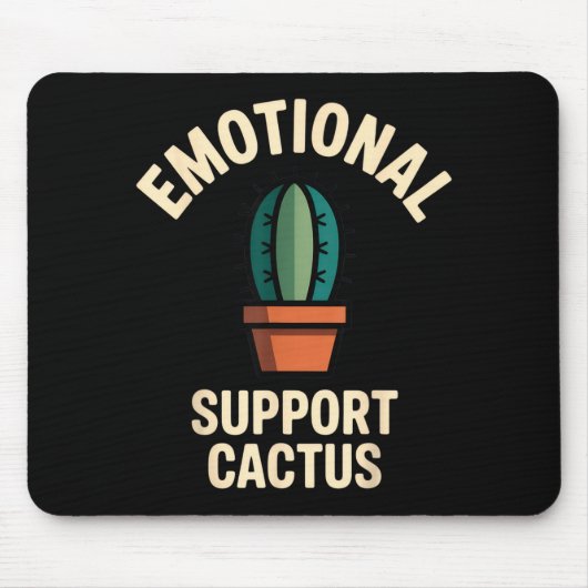 Emotional Suprt Cactus Funny Succulent Humor Outfi Muismat (Voorkant)