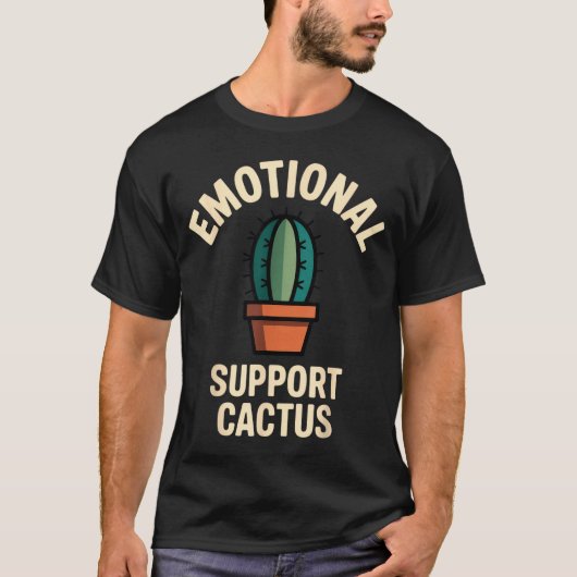 Emotional Suprt Cactus Funny Succulent Humor Outfi T-shirt (Voorkant)