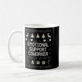 Emotional-suprt Coworker Funny Ugly Christmas Swea Koffiemok (Links)