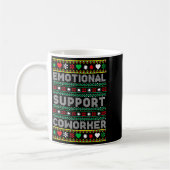 Emotional Suprt Coworker Funny Ugly Christmas Swea Koffiemok (Links)