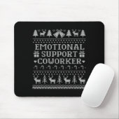 Emotional Suprt Coworker Funny Ugly Christmas Swea Muismat (Met muis)