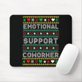 Emotional Suprt Coworker Funny Ugly Christmas Swea Muismat (Met muis)