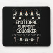 Emotional-suprt Coworker Funny Ugly Christmas Swea Muismat (Voorkant)
